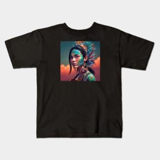 Native Indigenous Art Photorealism Kids T-Shirt